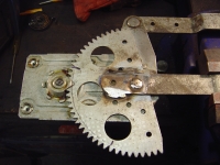  straightened arm welded to quadrant - at a slightly different position to prevent fouling